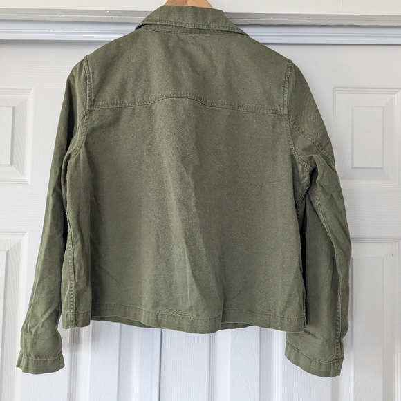 Madewell Olive Green Collared Light Jacket - Picture 3 of 8